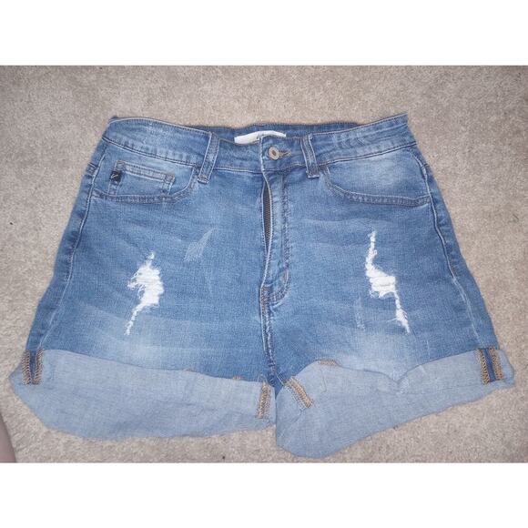 Women's Kancan Shorts Distressed 9/28 KC6036M - Picture 1 of 1